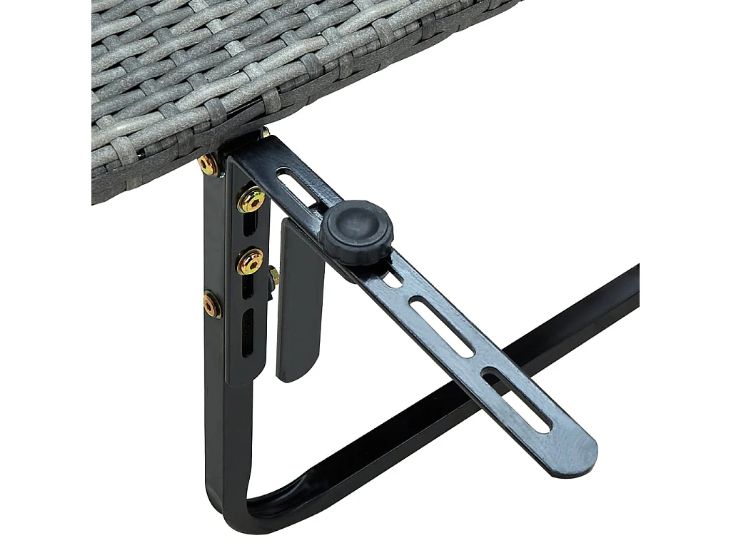 Table de balcon Gris 60x60x40 cm Résine tressée