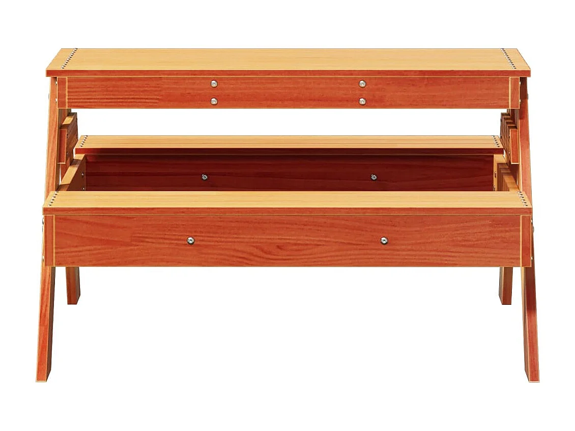 Mesa de piquenique para crianças pinho maciço castanho mel