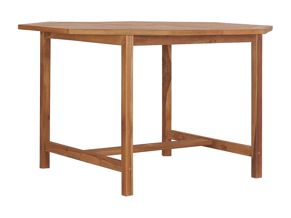 Mesa de jantar p/ jardim 110x110x75 cm madeira de teca maciça