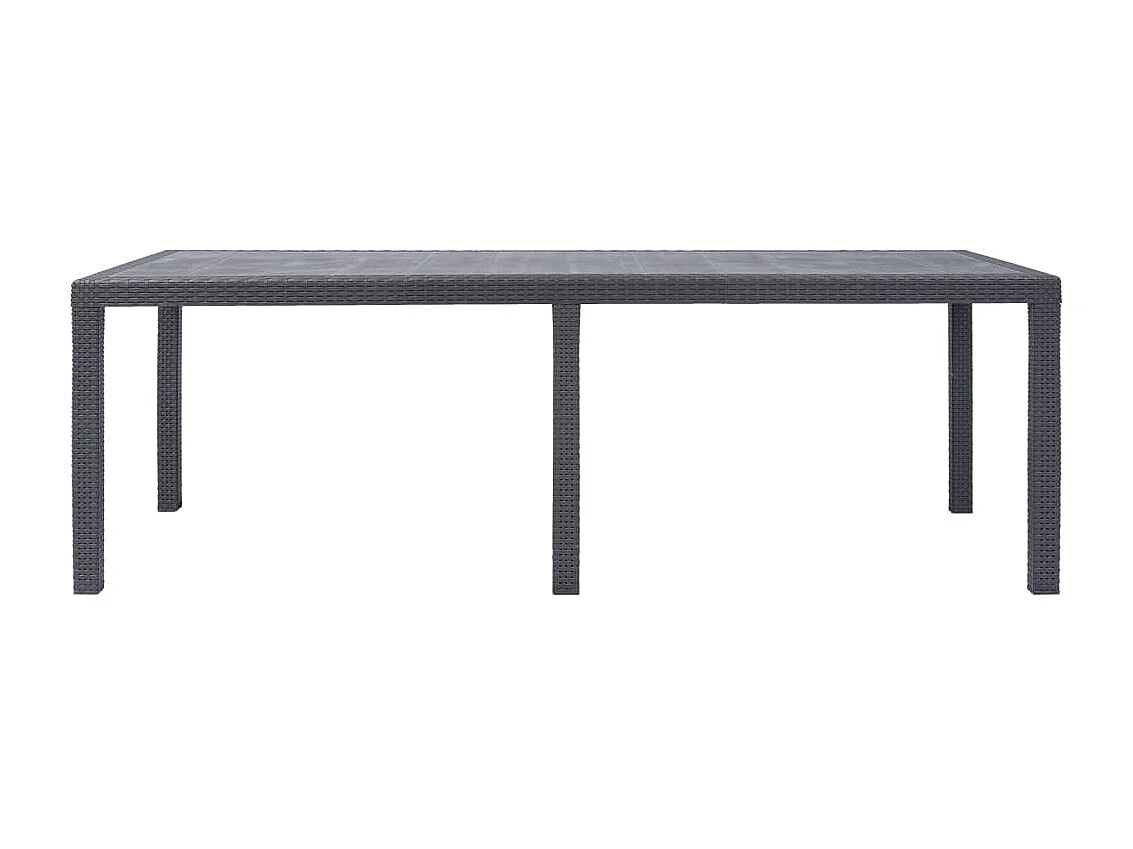 Table de jardin Marron 220x90x72 cm Plastique Aspect de rotin