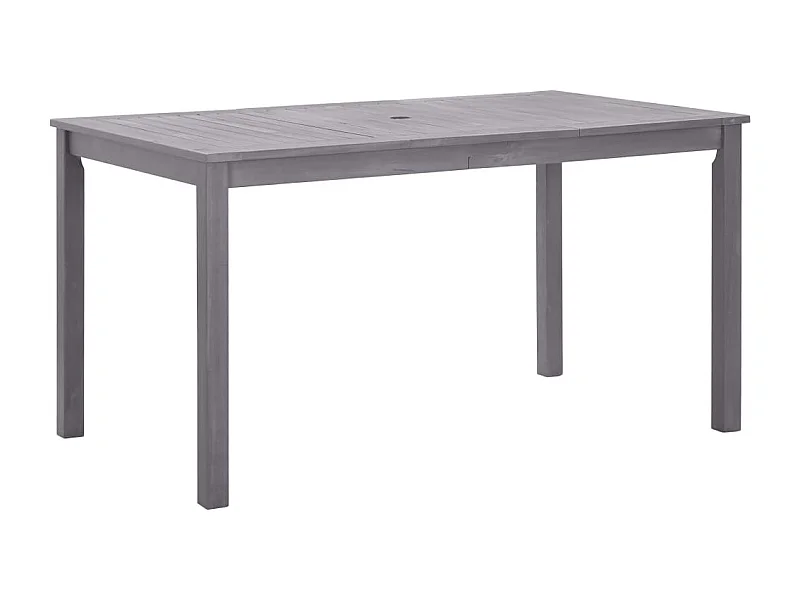 Table de jardin Délavage gris 140x80x74 cm Bois d'acacia massif