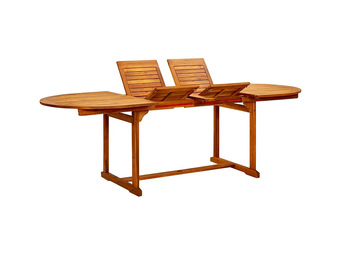 Table à dîner de jardin (160-240)x100x75cm Bois d'acacia massif