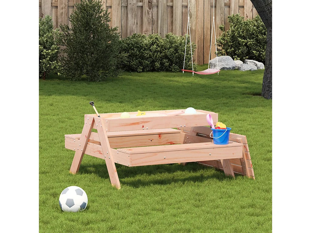 Table de pique-nique et bac à sable enfants bois massif douglas