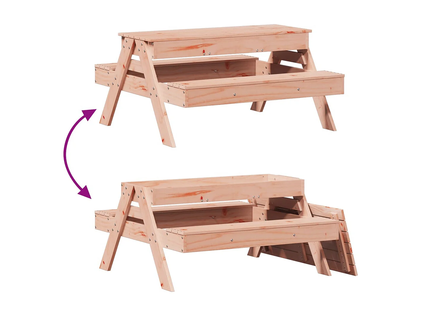 Table de pique-nique et bac à sable enfants bois massif douglas