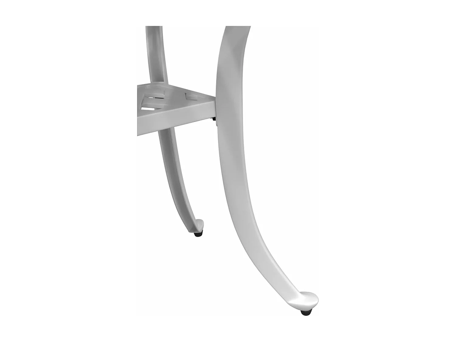 Table de jardin blanc 53x53x53 cm aluminium coulé