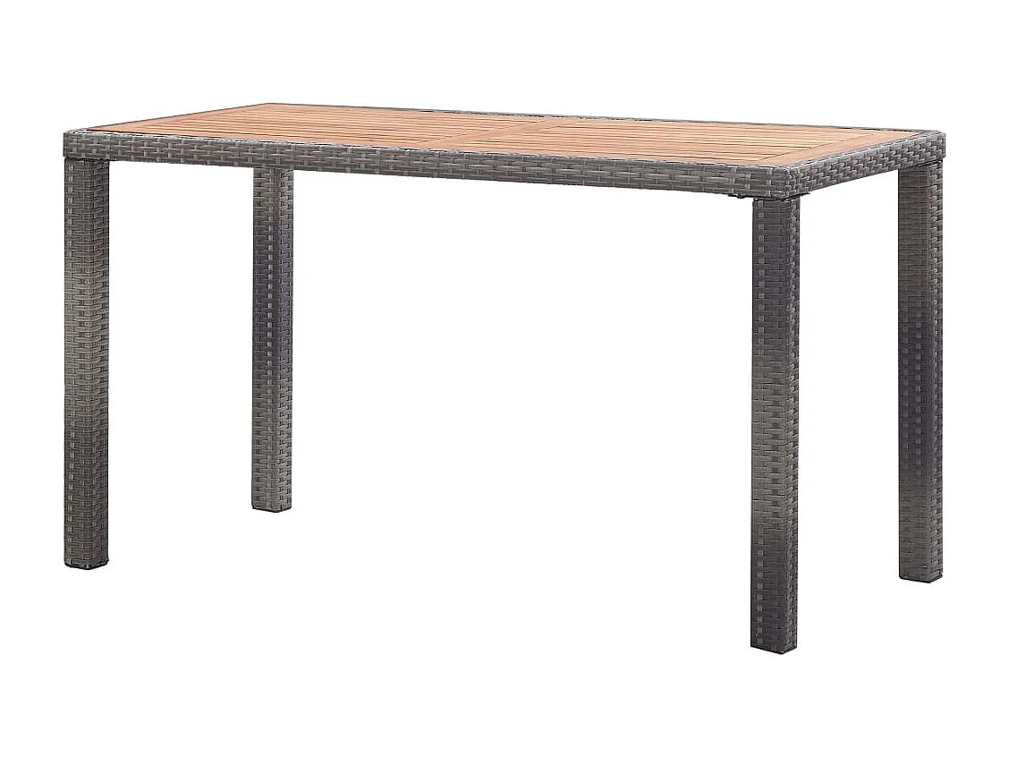 Table de jardin Anthracite et marron 123x60x74 cm Bois d'acacia