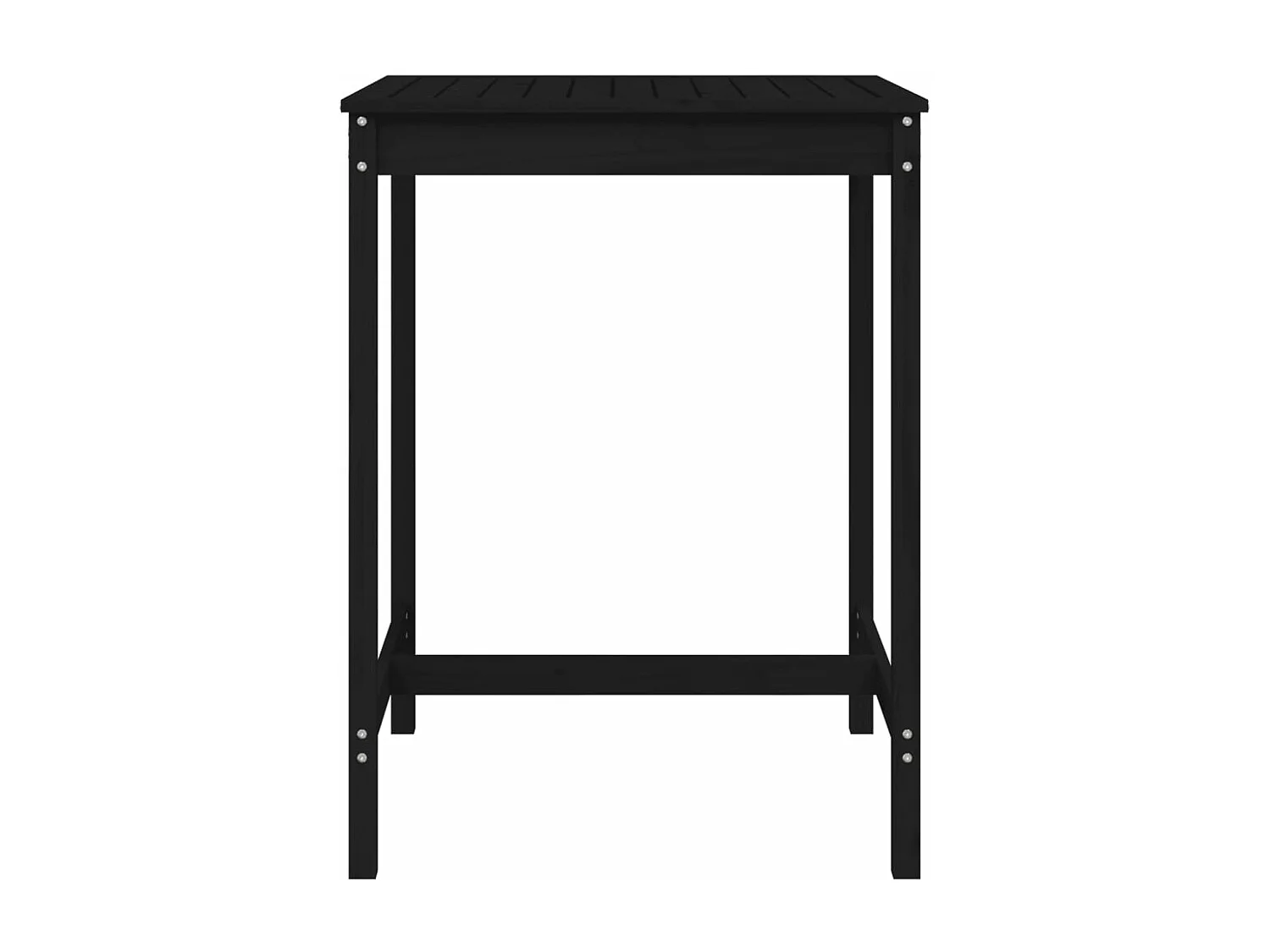 Mesa de jardim 82,5x82,5x110 cm madeira de pinho maciça preto