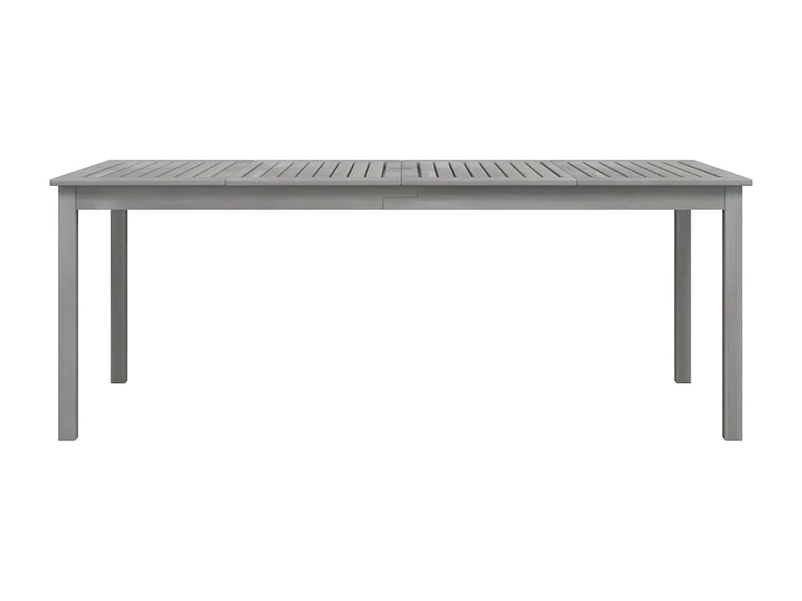 Mesa de jardín madera maciza de acacia gris 200x100x75 cm