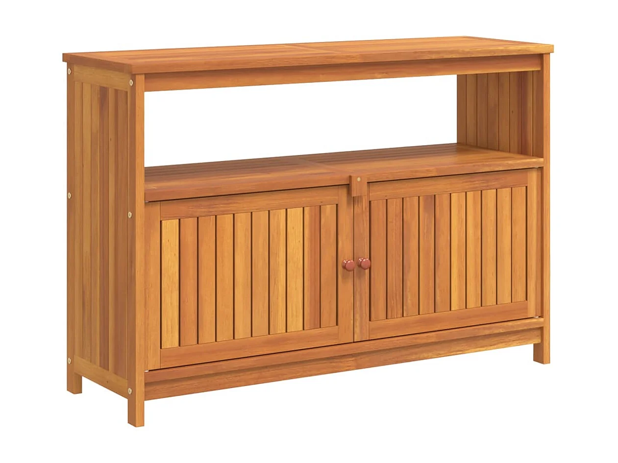 Mesa consola de jardín madera maciza acacia 110x35x75 cm