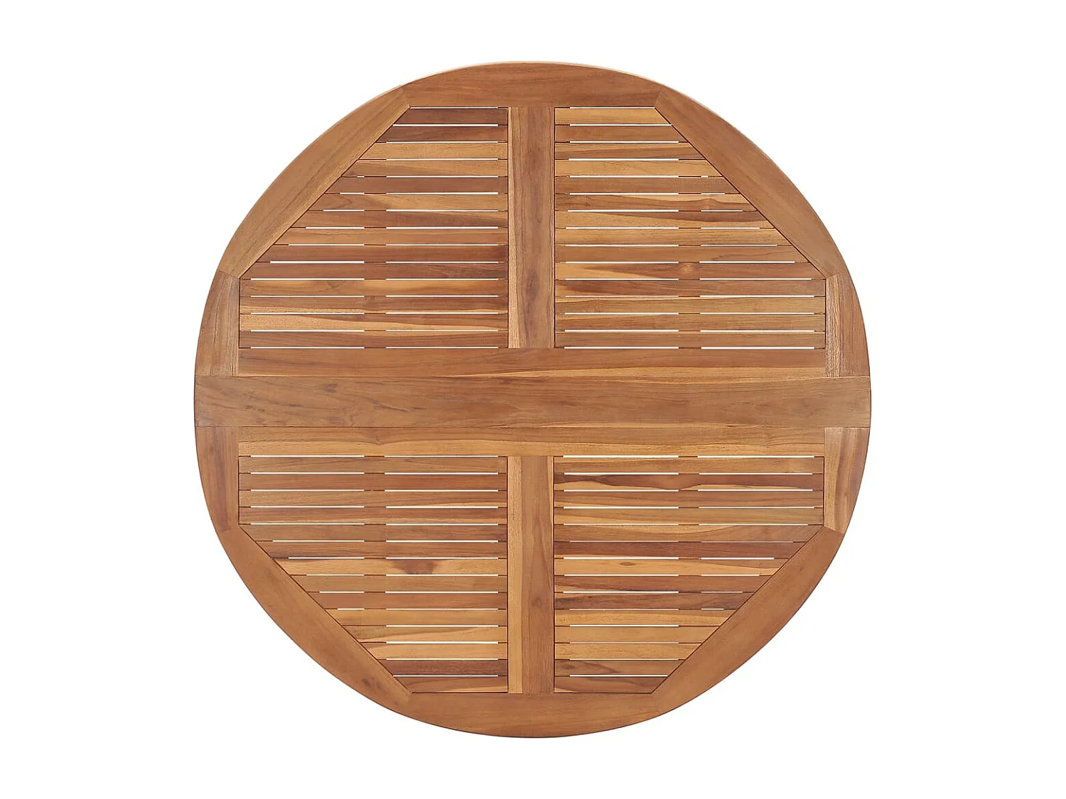 Table à dîner de jardin pliable Ø110x75 cm Bois massif de teck