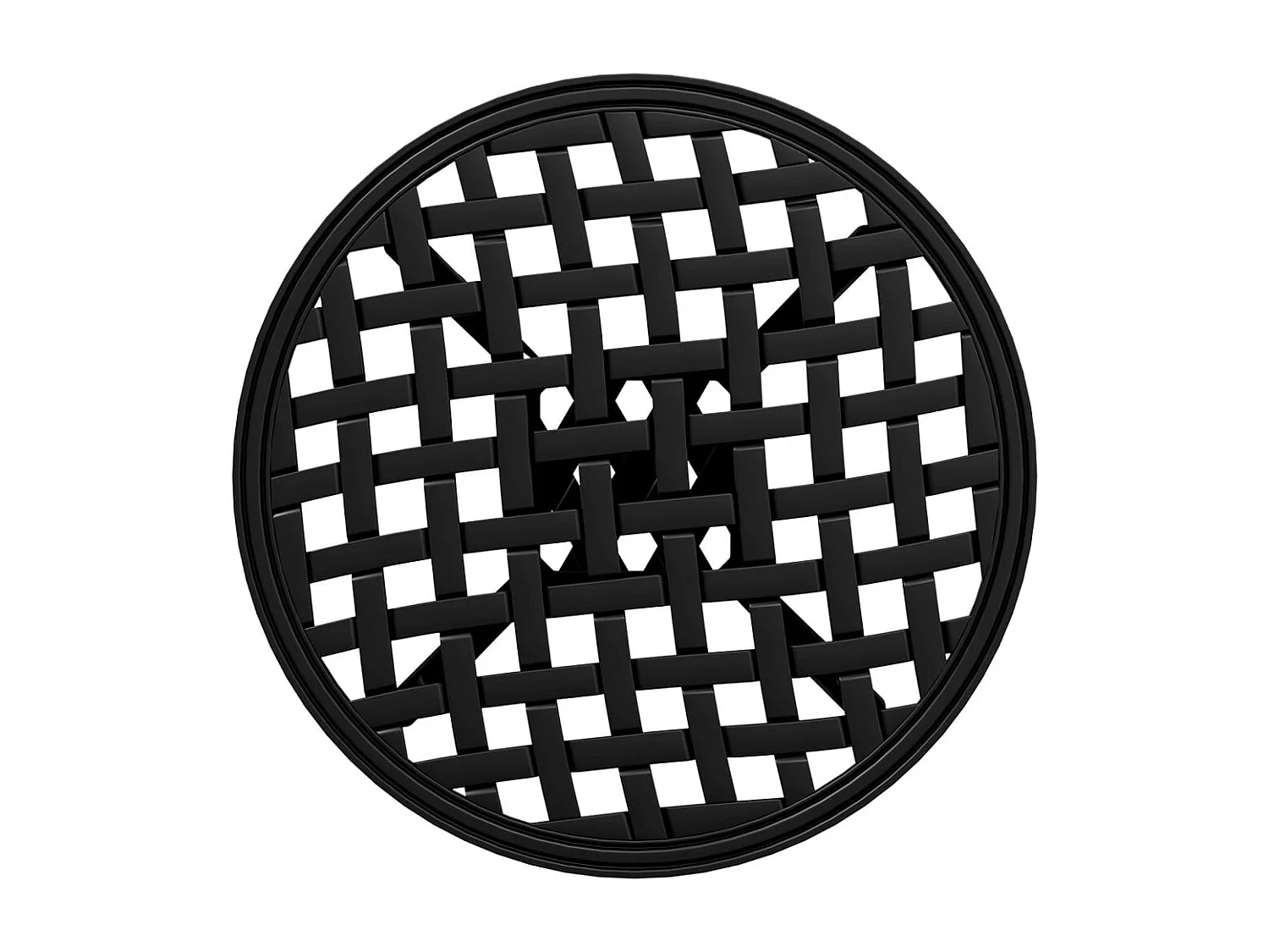 Table de jardin noir Ø48x53 cm aluminium coulé