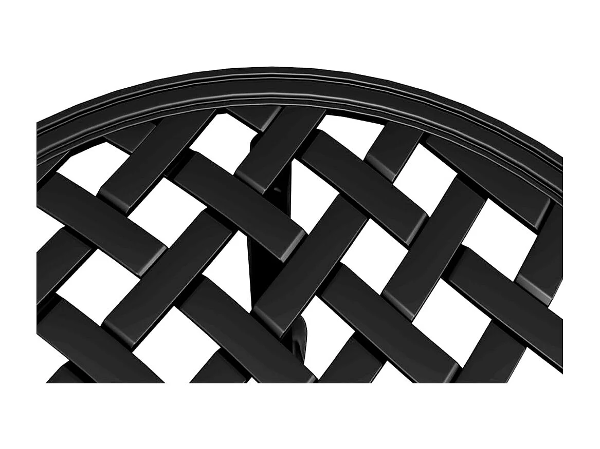 Table de jardin noir Ø48x53 cm aluminium coulé