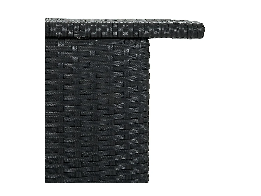 Table de bar de jardin Noir 120x55x110 cm Résine tressée
