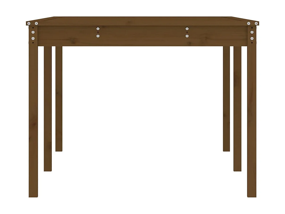 Mesa de jardín madera maciza pino marrón miel 203,5x100x76 cm