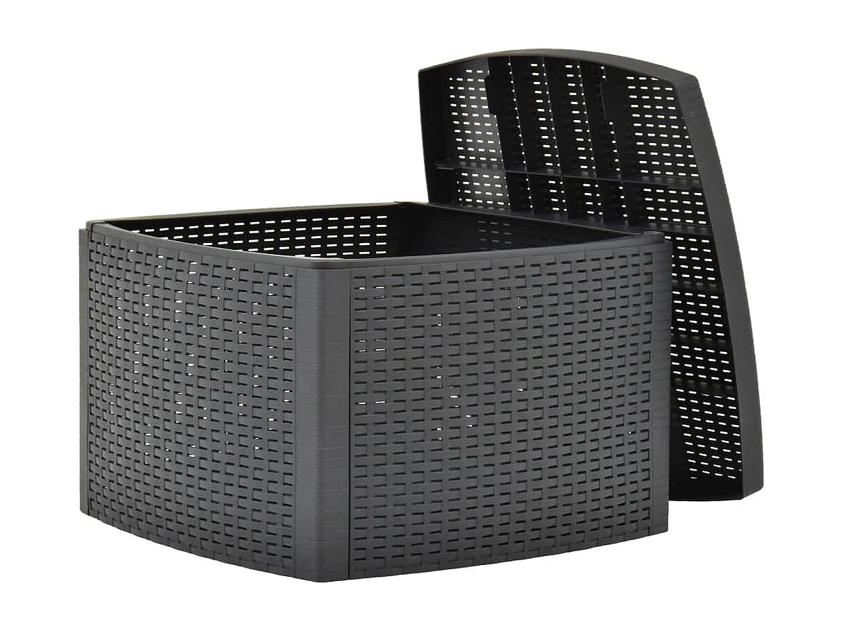 Tavolino Antracite 54x54x36,5 cm in Plastica