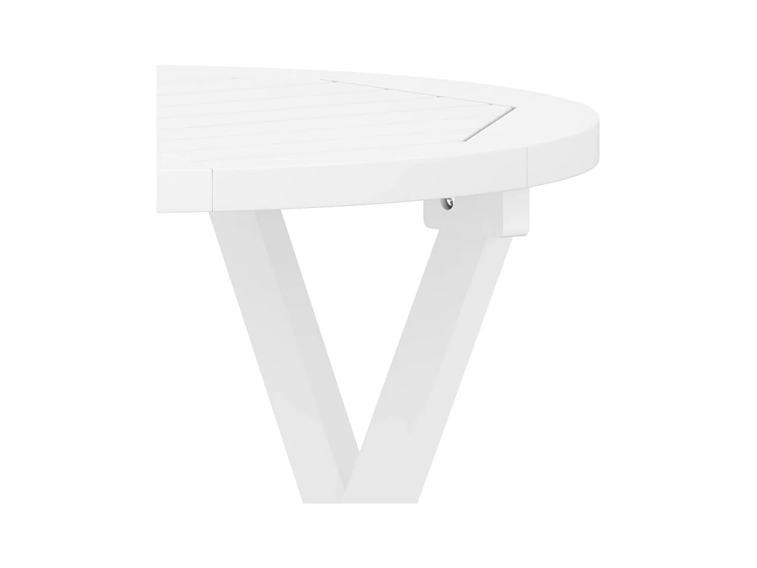 Gartentisch Klappbar Weiß Ø 46 cm Massivholz Akazie