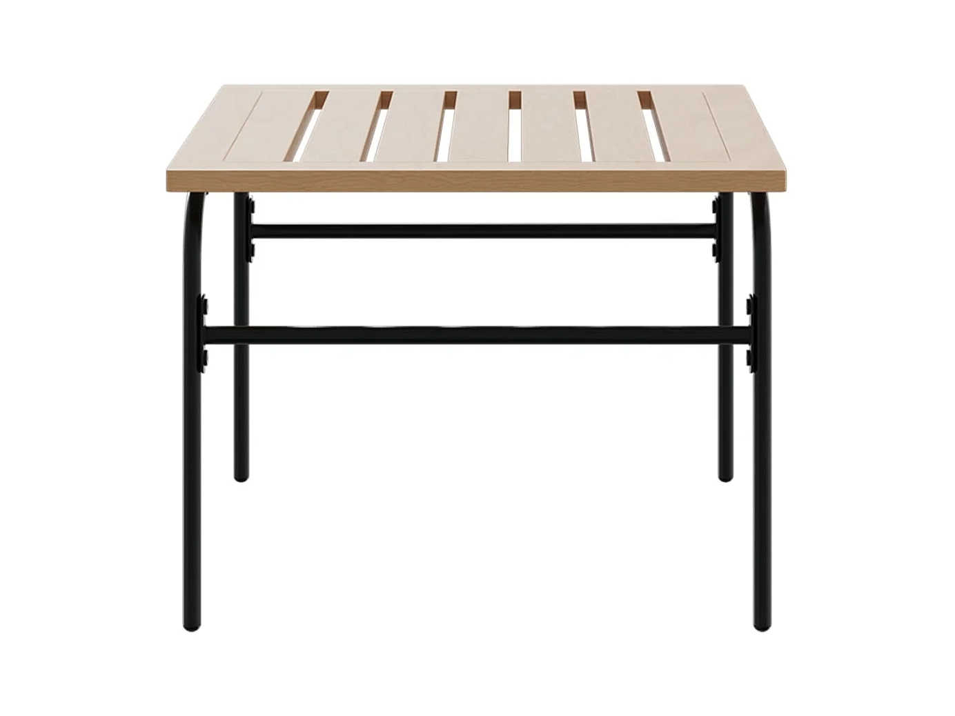 Mesas de centro de encastrar p/ jardim 2 pcs aço preto/castanho