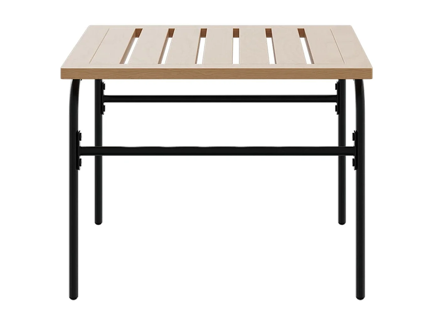 Tables basses gigognes de jardin 2 pcs marron et noir acier