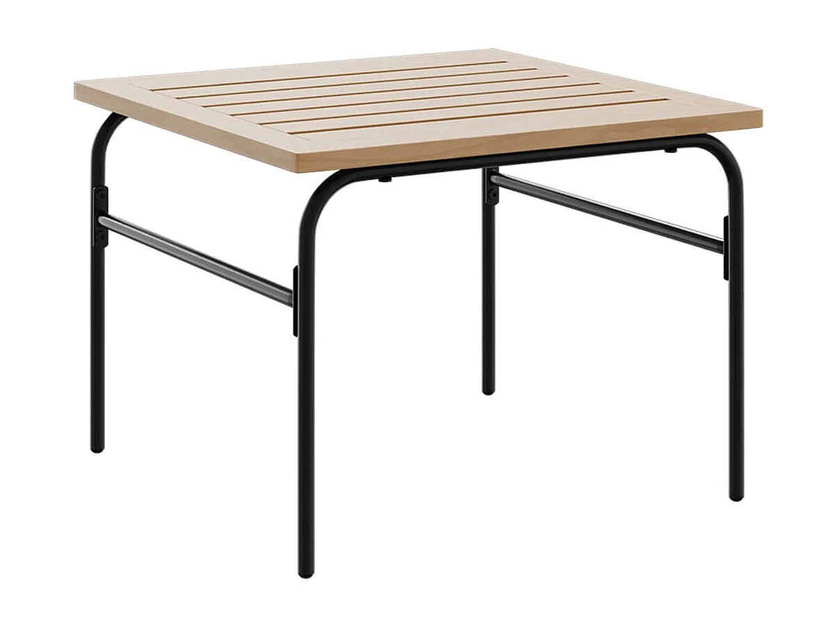 Tables basses gigognes de jardin 2 pcs marron et noir acier