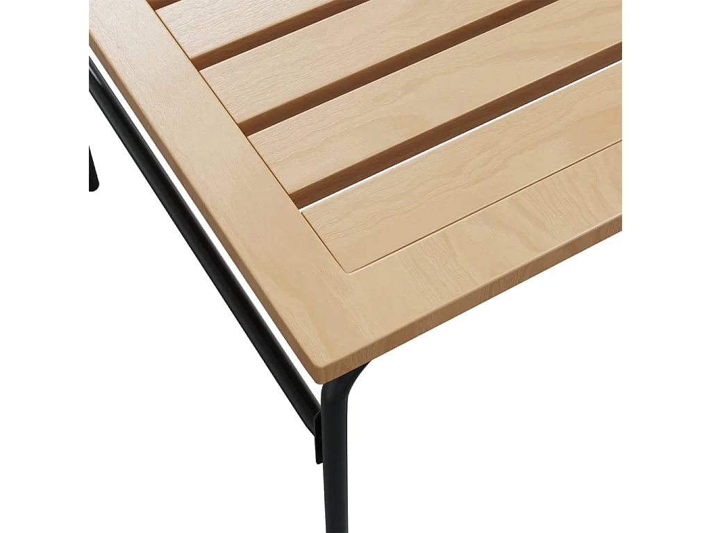 Tables basses gigognes de jardin 2 pcs marron et noir acier