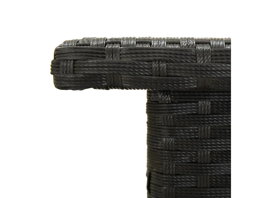 Mesa de chá 50x50x47 cm vime PE preto