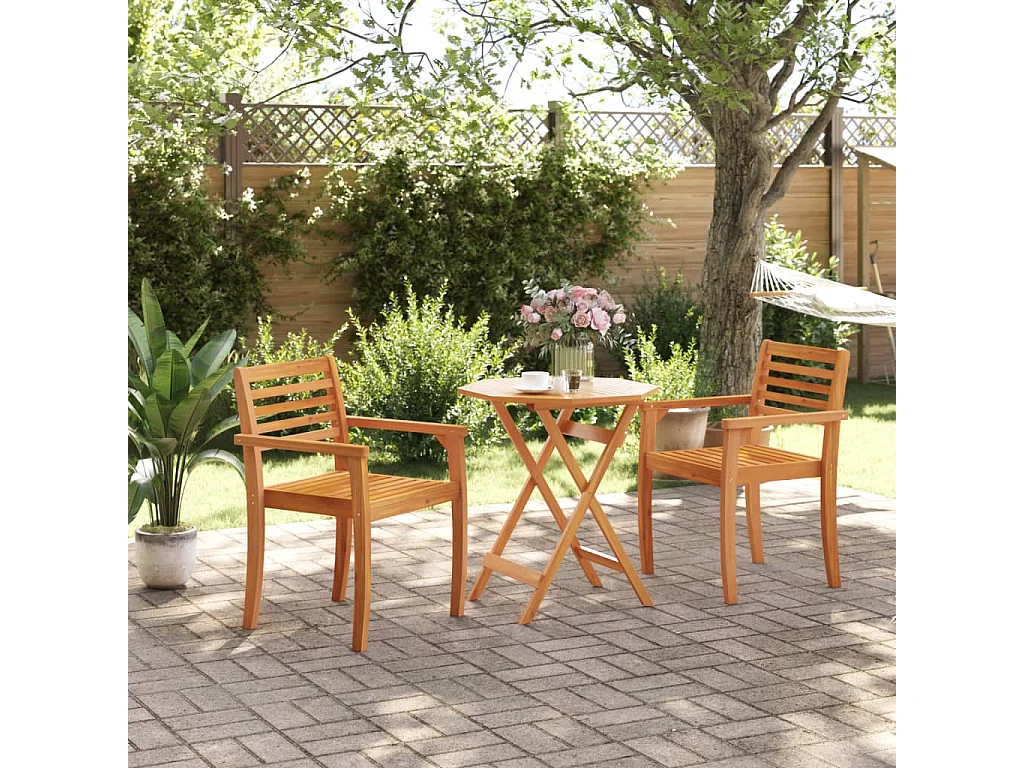 Mesa de jardim dobrável Ø70x75 cm madeira de acácia maciça