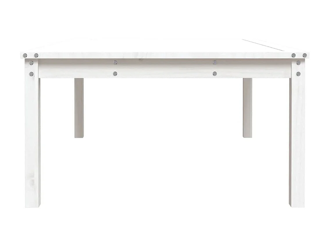 Mesa de jardim 121x82,5x45 cm madeira de pinho maciça branco