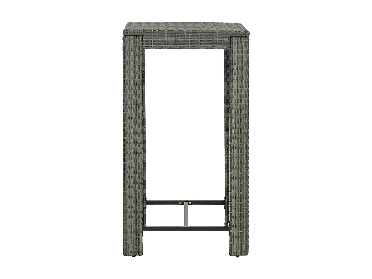 Table de bar de jardin Gris 60,5x60,5x110,5 cm Résine tressée