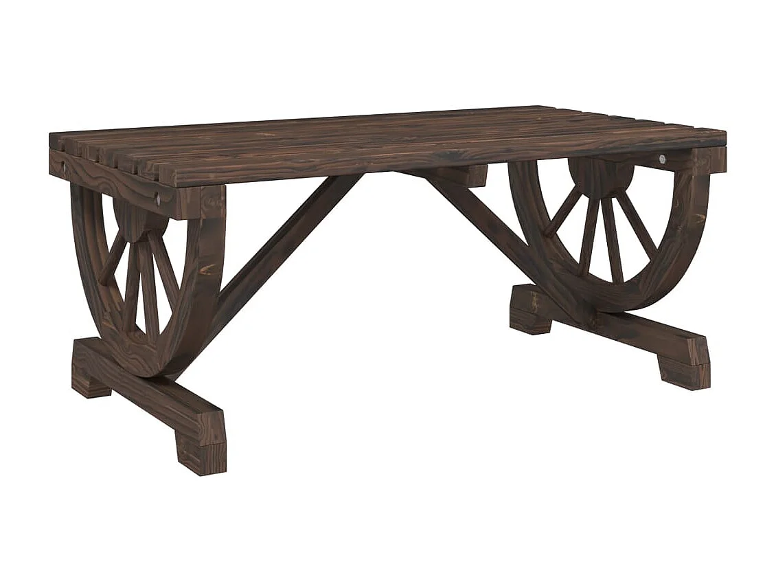 Tavolino da Giardino 90x50x40 cm in Legno Massello di Abete