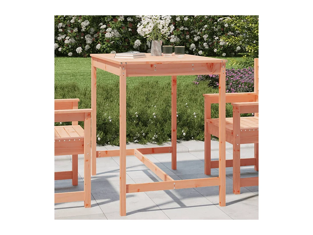 Table de jardin 121x82,5x110 cm bois massif de douglas