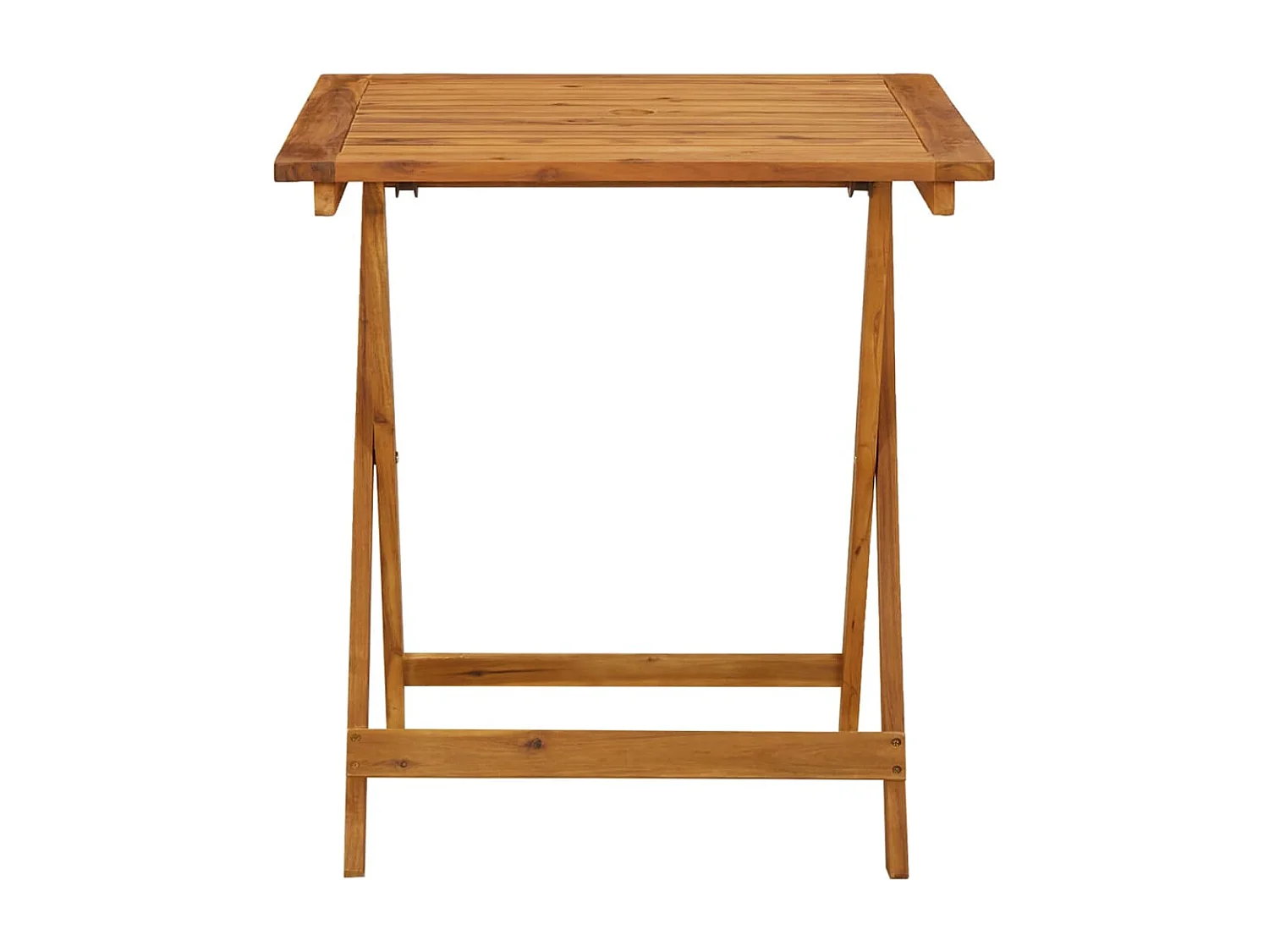 Tavolo da Giardino Pieghevole 70x70x75 cm in Massello d'Acacia