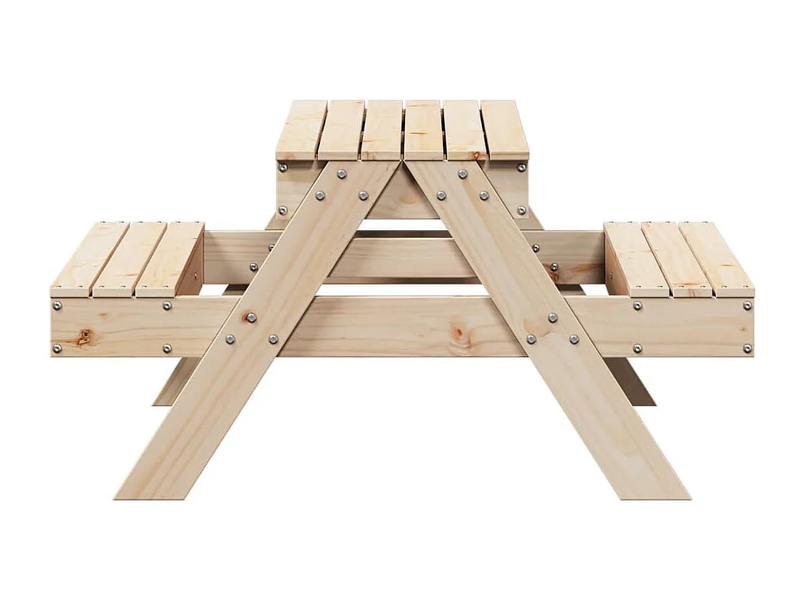 Picknicktafel met zandbak voor kinderen massief grenenhout