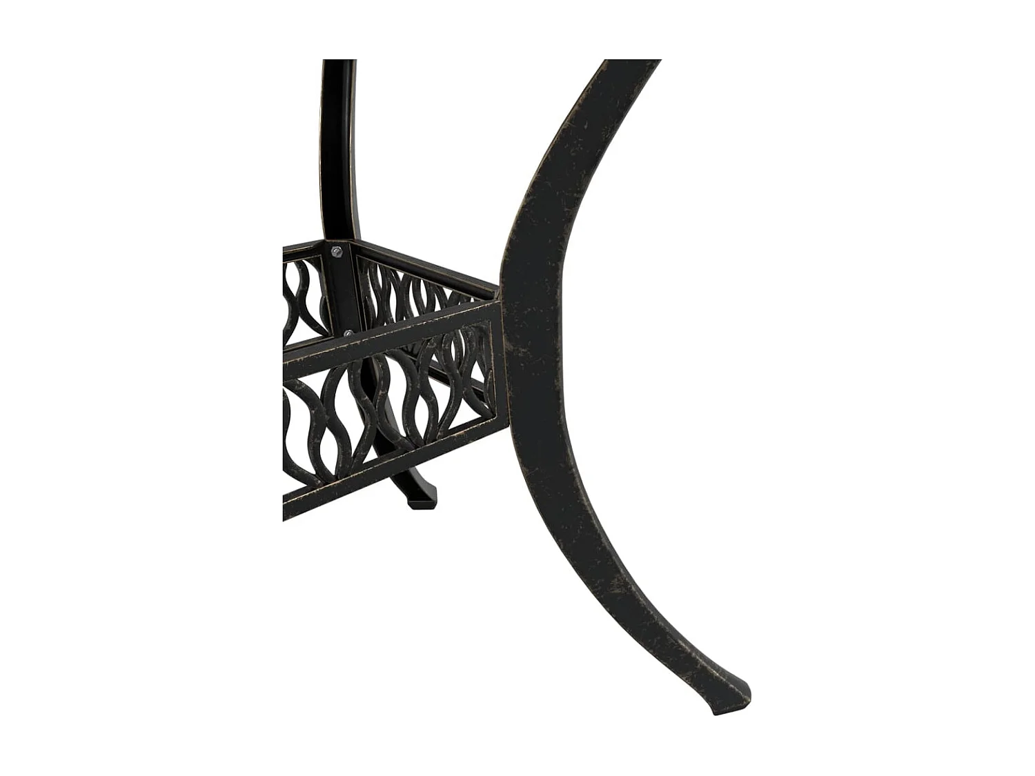 Mesa de jardín aluminio fundido bronce Ø90x75 cm