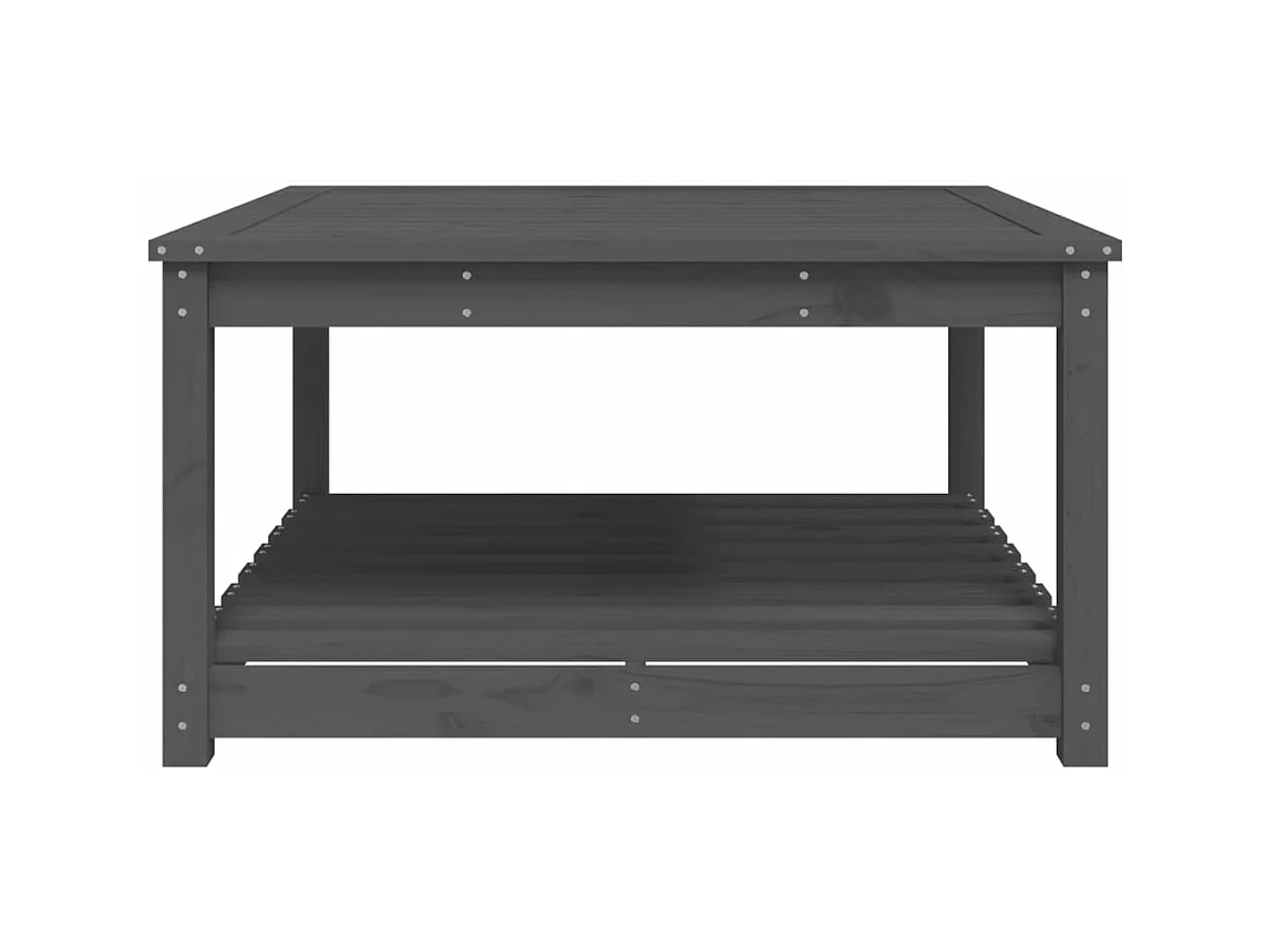 Gartentisch Grau 82,5x82,5x45 cm Massivholz Kiefer