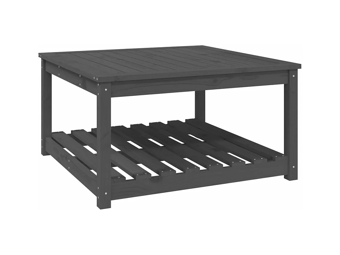 Gartentisch Grau 82,5x82,5x45 cm Massivholz Kiefer