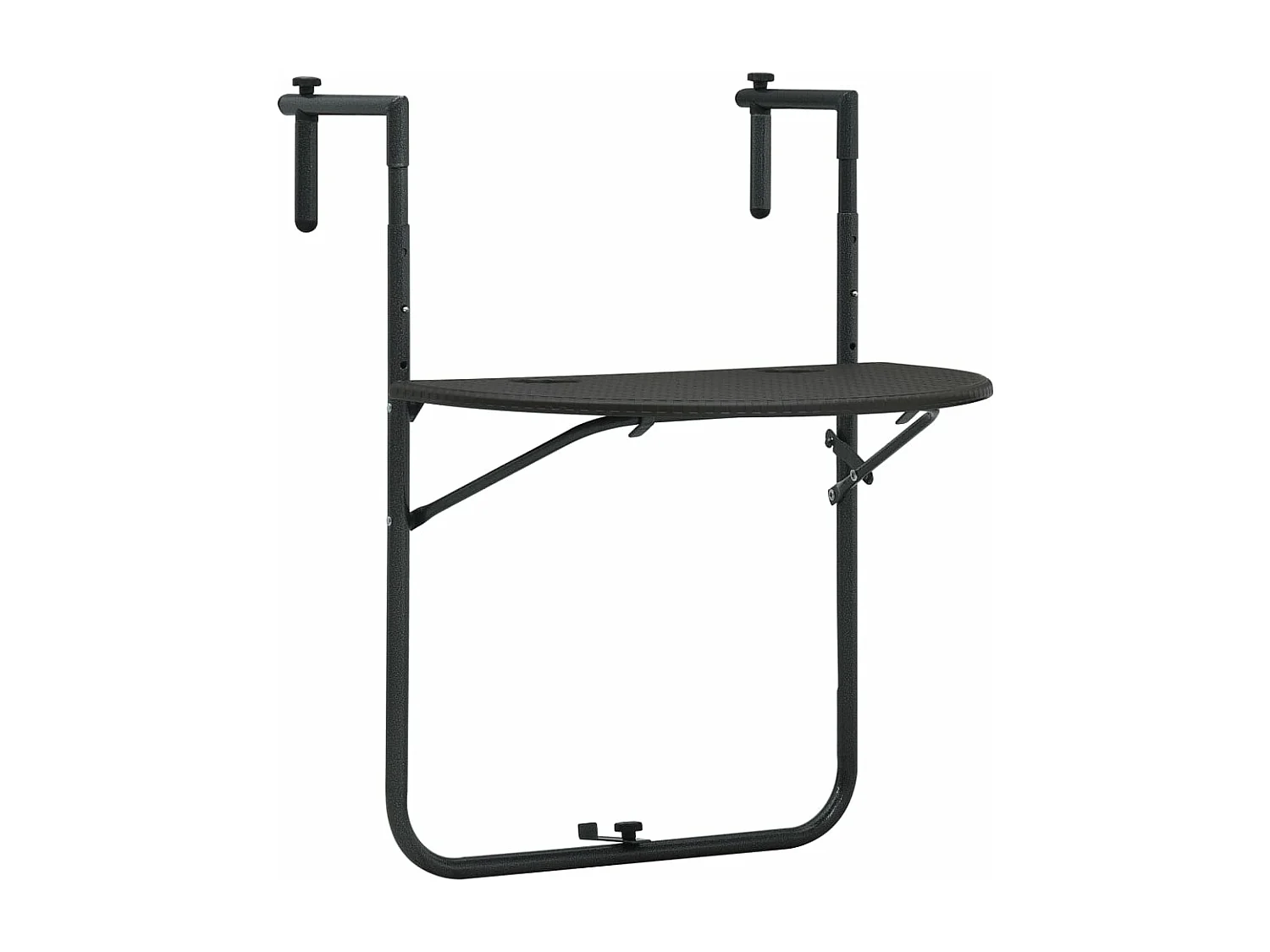 Table de balcon Marron 60x64x83,5 cm Plastique Aspect de rotin