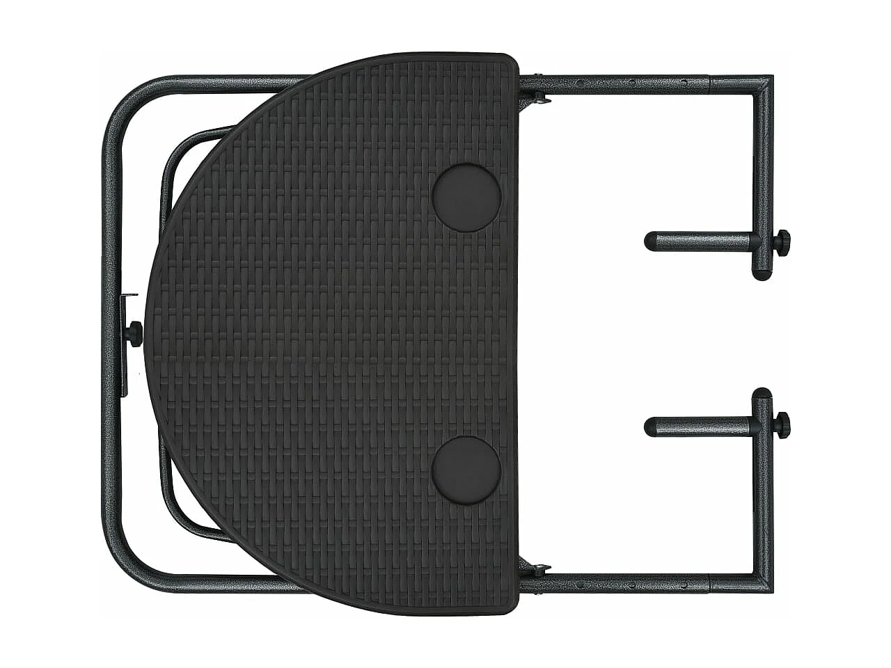 Table de balcon Marron 60x64x83,5 cm Plastique Aspect de rotin