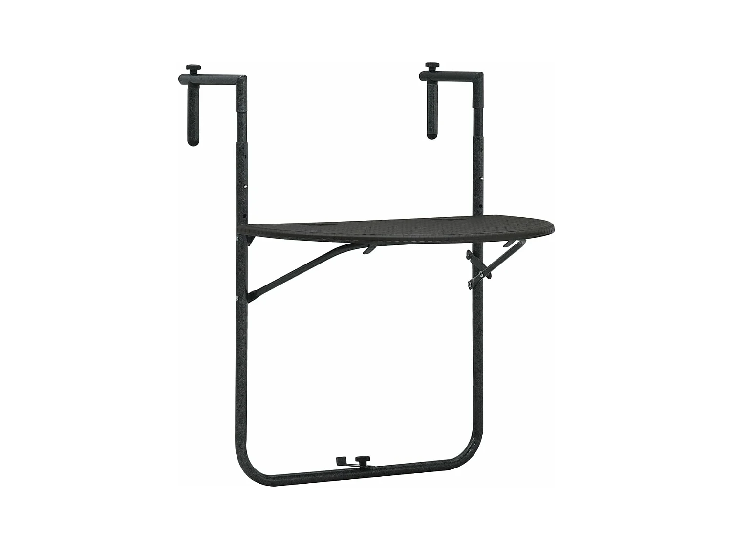 Table de balcon Marron 60x64x83,5 cm Plastique Aspect de rotin