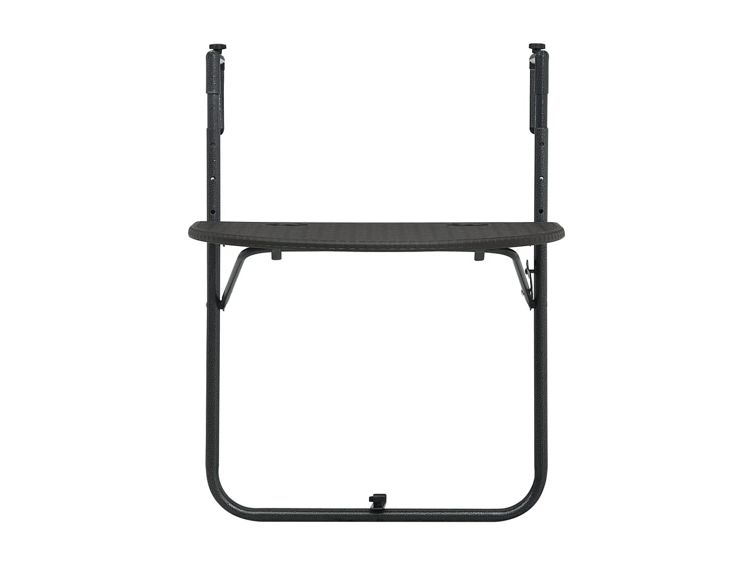 Balkontafel hangend 60x64x83,5 cm rattan-look kunststof bruin