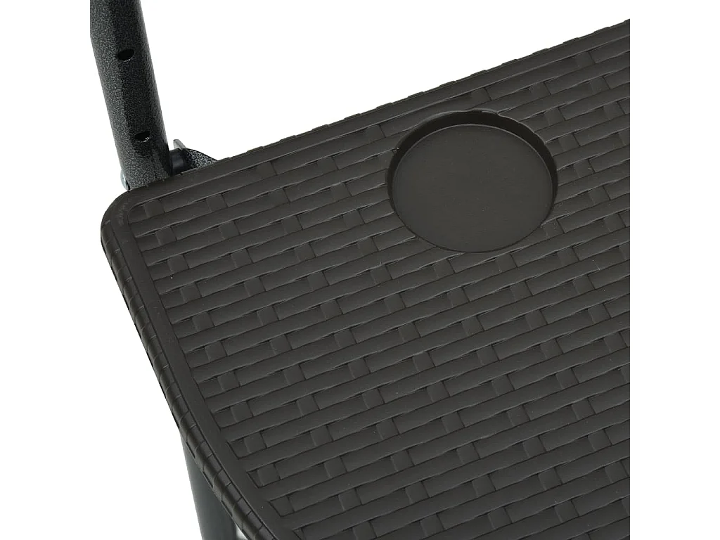 Balkontafel hangend 60x64x83,5 cm rattan-look kunststof bruin