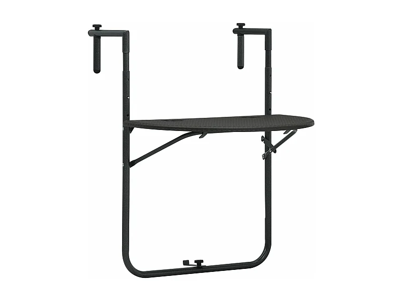 Tavolo da Balcone Pensile Marrone 60x64x83,5cm Plastica Rattan
