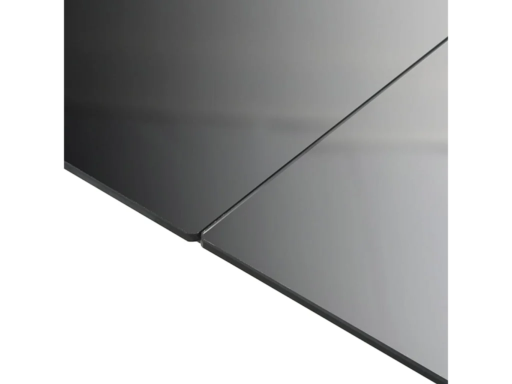 Mesa de jardín de aluminio y vidrio negra 190x90x74 cm