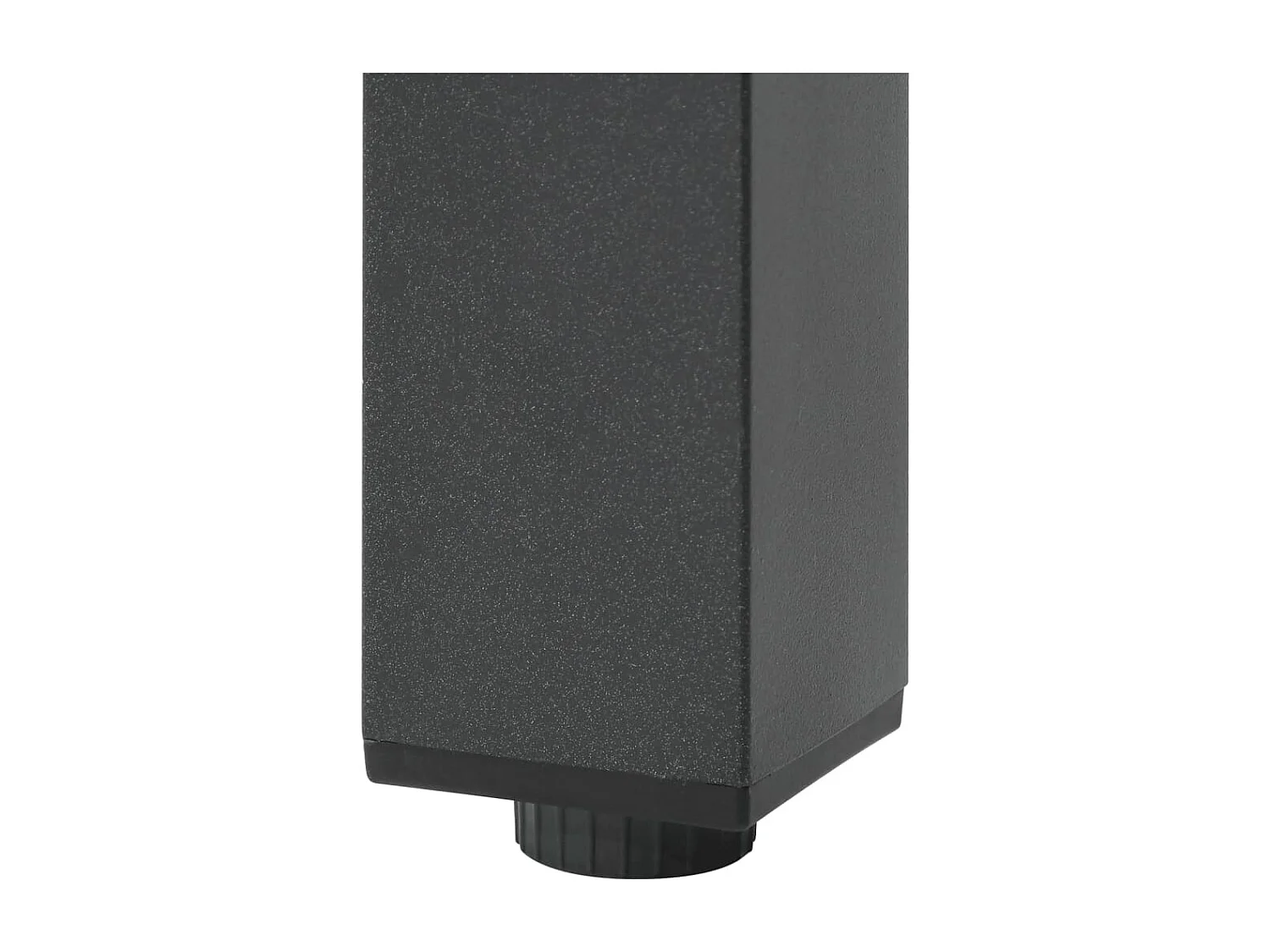 Table de jardin Noir 190x90x74 cm Aluminium et verre