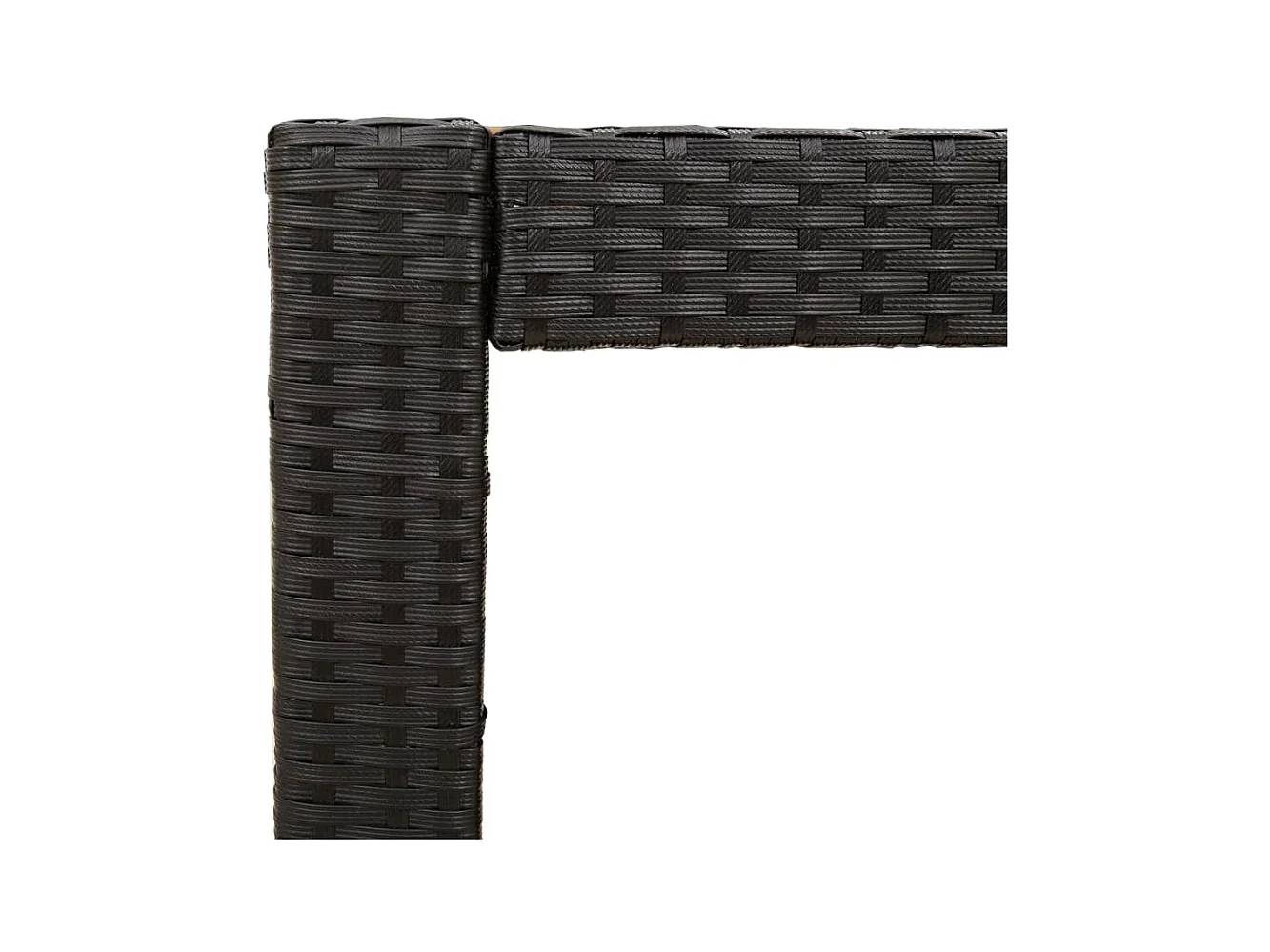 Table d'appoint de jardin dessus en bois noir 60x40x75 cm