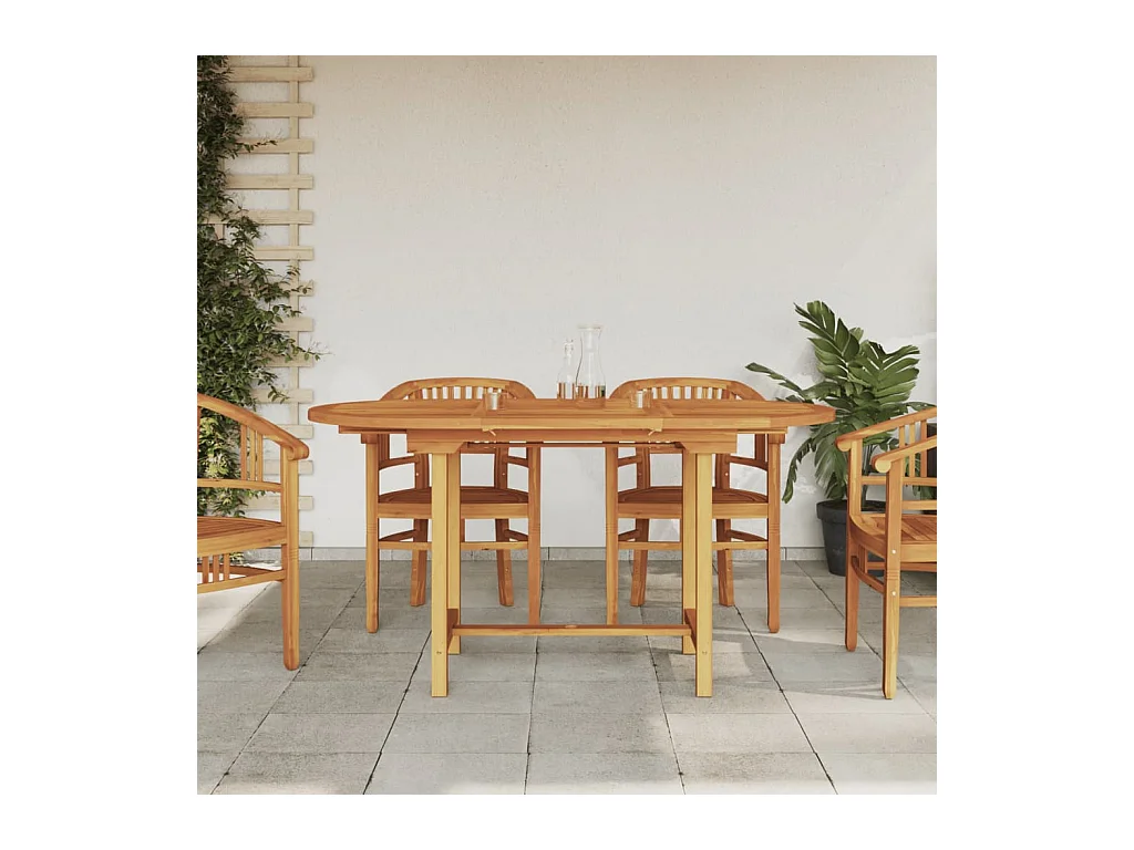 Tuintafel verlengbaar 110-160x80x75 cm massief teakhout
