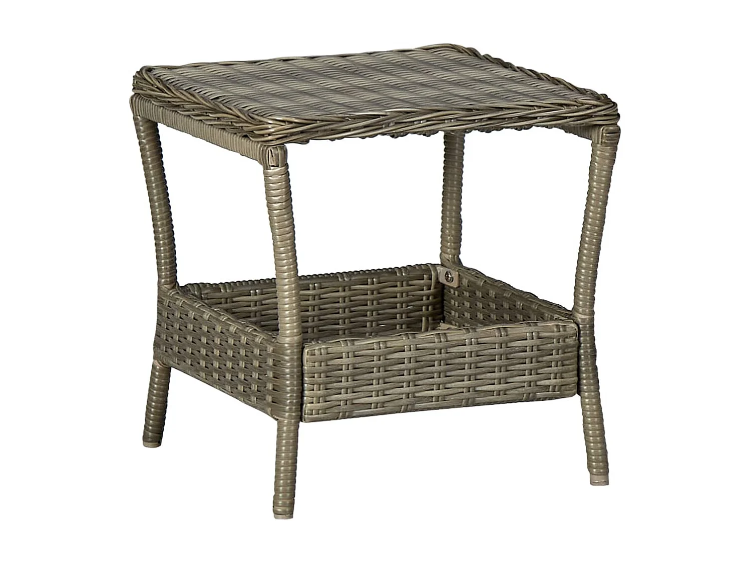 Table de jardin Marron 45x45x46,5 cm Résine tressée