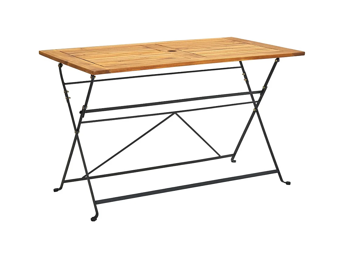 Klappbarer Gartentisch 120x70x74 cm Massivholz Akazie