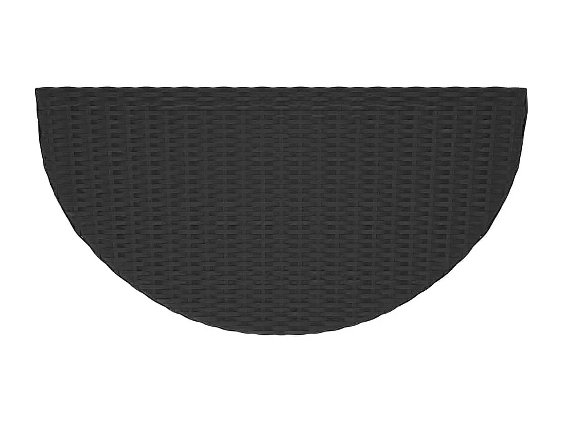 Mesa de jardim 100x50x75 cm vime PE preto