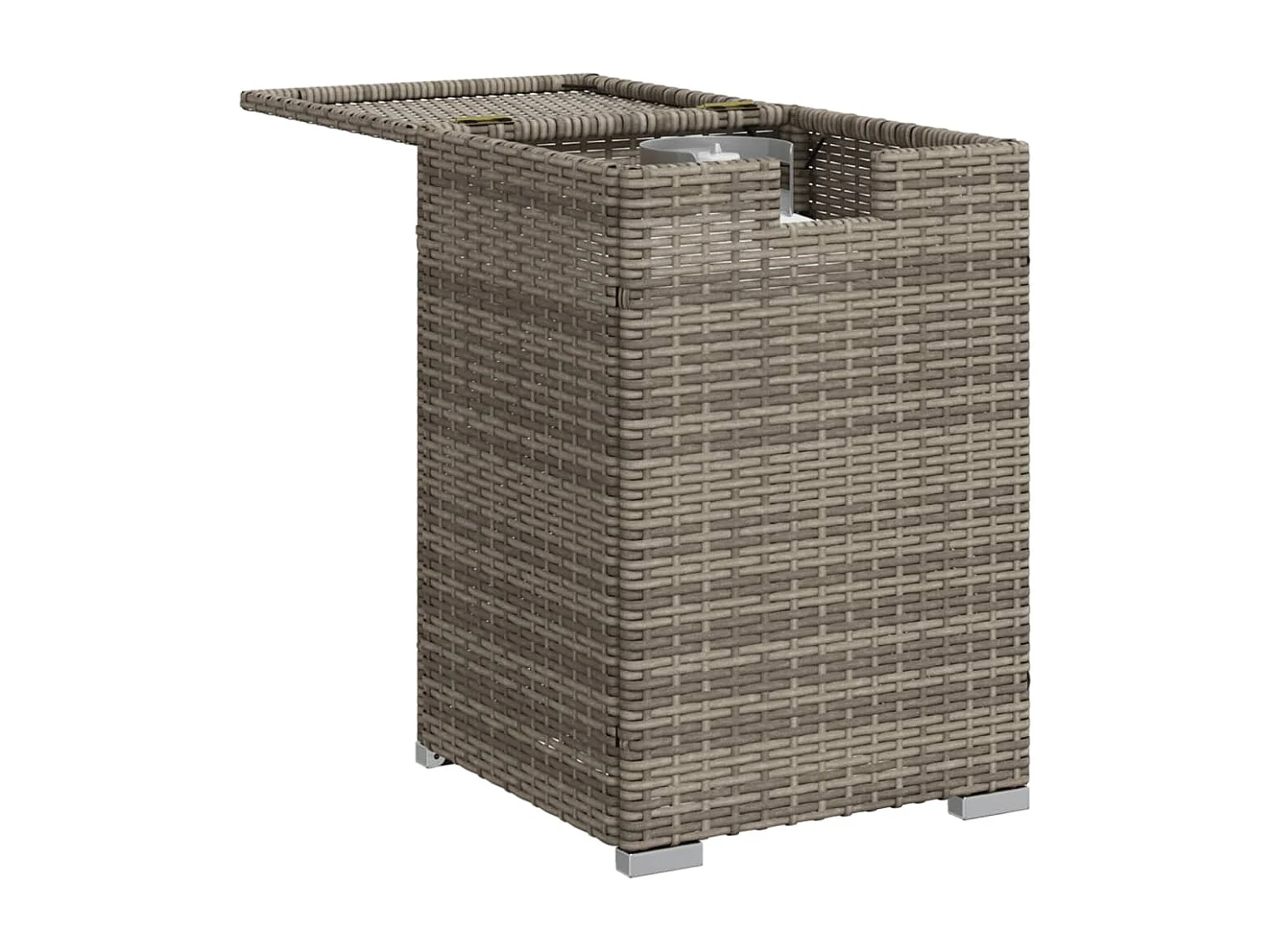 Mesa cubierta para bombona de propano ratán gris 40x40x60 cm