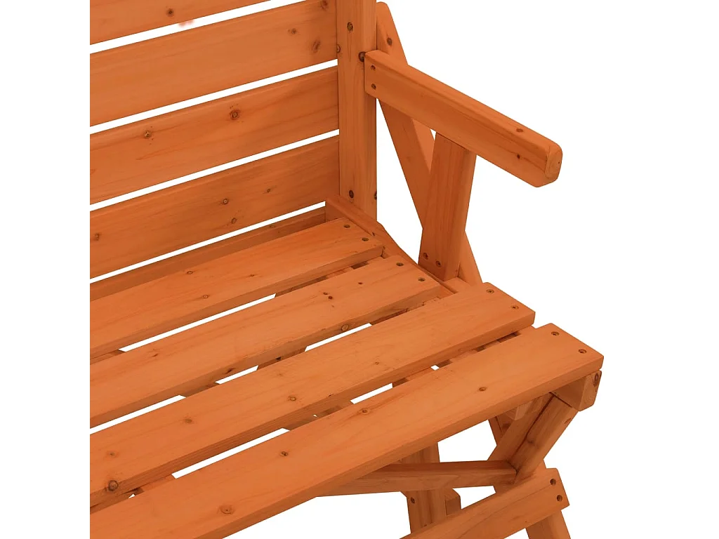 Picknicktafel met banken 2-in-1 ombouwbaar massief vurenhout